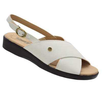 Sandalia Sint&eacute;tica para Mujer R&oacute;mulo Ref 5901 Crema | Calzado C&oacute;modo y Ergon&oacute;mico | Tus Pasos Bogot&aacute;